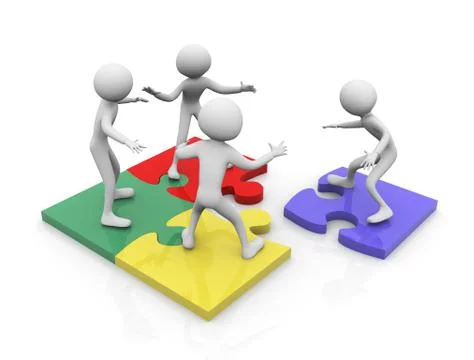 Puzzle team work Stock Illustration