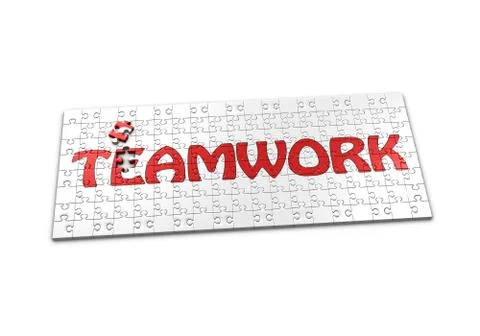 Puzzle of teamwork Stock Illustration
