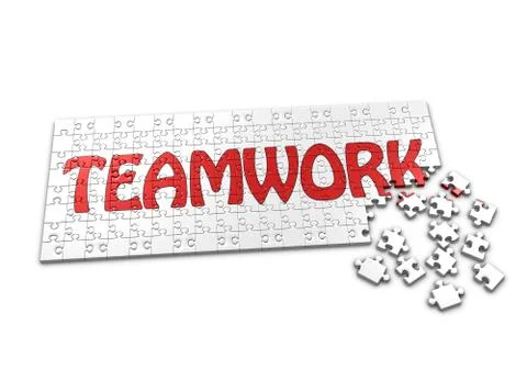 Puzzle of teamwork Stock Illustration