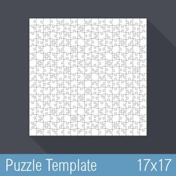 Puzzle Template 17x17 Stock Illustration