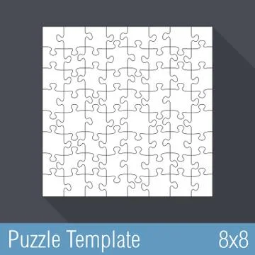 Puzzle Template 8x8 Stock Illustration