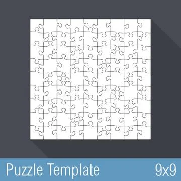 Puzzle Template 9x9 Stock Illustration