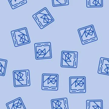 Puzzle toy child line vector seamless pattern Stock Illustration