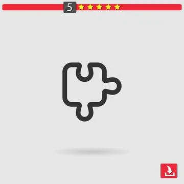 Puzzle vector icon Stock Illustration