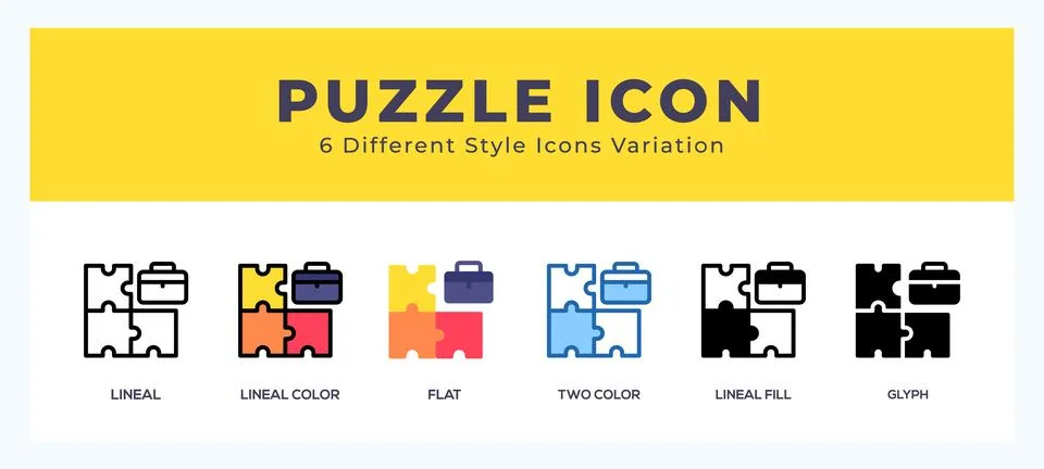 Puzzle vector icons designed. icon symbol set. Stock Illustration