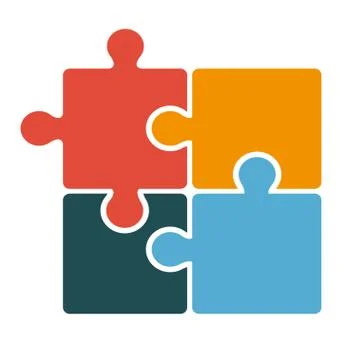 Puzzle vector illustration on a white background Stock Illustration
