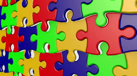 Puzzle Wavy Stock Footage 23457016