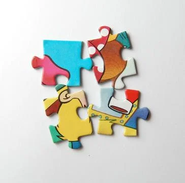 Puzzle on white Stock Illustration