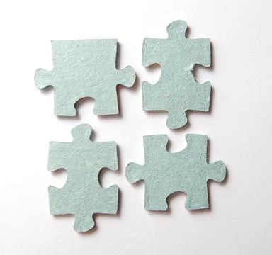 Puzzle on white Stock Illustration