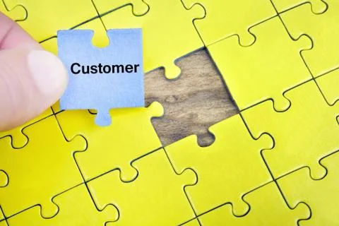 Puzzle with word Customer Photos