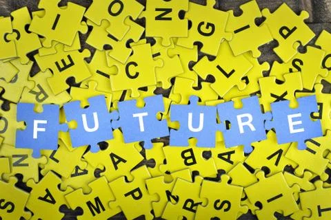 Puzzle with word Future Stock Photos