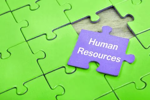 Puzzle with word Human Resources Foto stock
