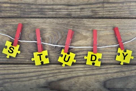 Puzzle with word Study Photos
