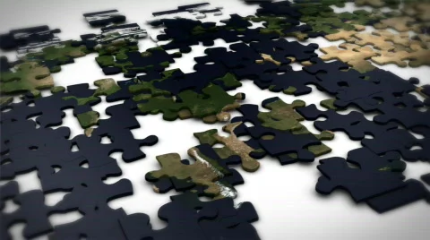 Puzzle world map Video stock 630599