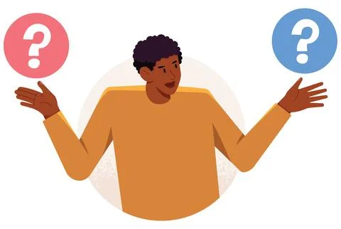 Puzzled Confused Man Stockillustratie