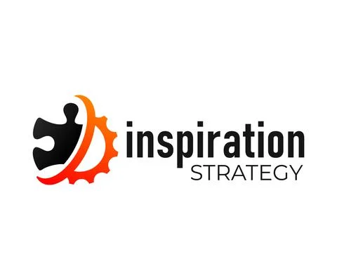 Puzzles and gear, strategy and financial planning, logo design Stock Illustration