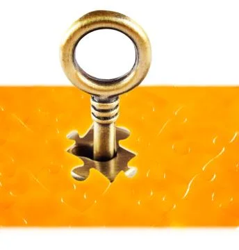 Puzzles and keys Foto stock
