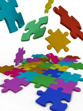 Puzzles color Stock Illustration