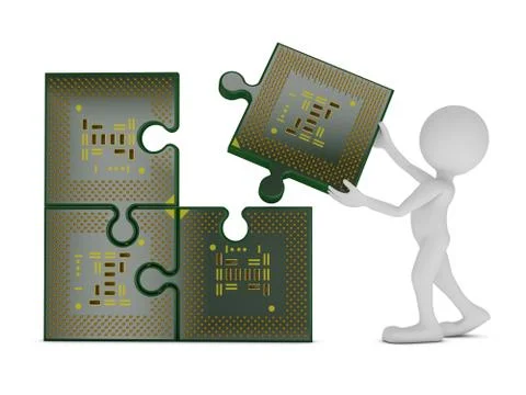 Puzzles cpu Stock Illustration