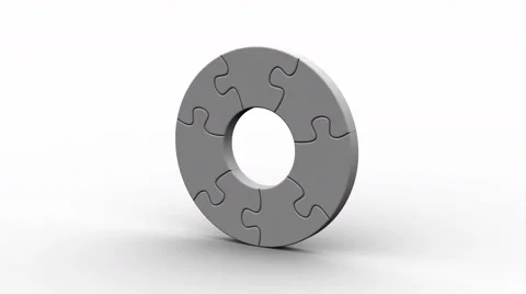 Puzzles Create A Circle Stock Footage 60226149