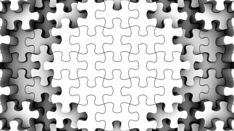Puzzles Form a Wave Stock Footage 328236916
