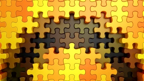 Puzzles Form a Wave Video stock 328939273