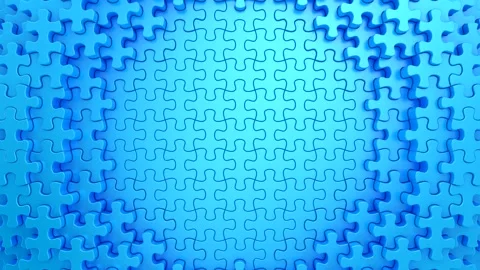 Puzzles Form a Wave Stock Footage 332164042