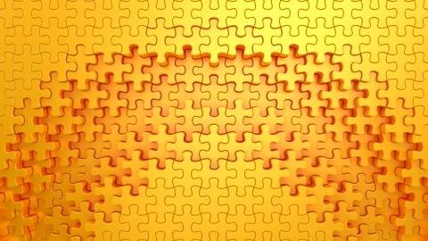 Puzzles Form a Wave Stock Footage 332719268
