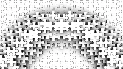 Puzzles Form a Wave Video stock 333174435