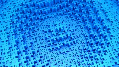Puzzles Formed A Wave Stock Footage 126311623