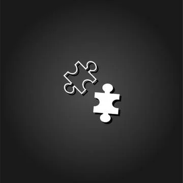 Puzzles icon flat. Stock Illustration