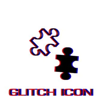 Puzzles icon flat. Stock Illustration