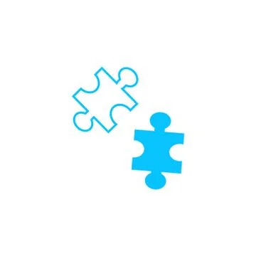 Puzzles icon flat. Stock Illustration