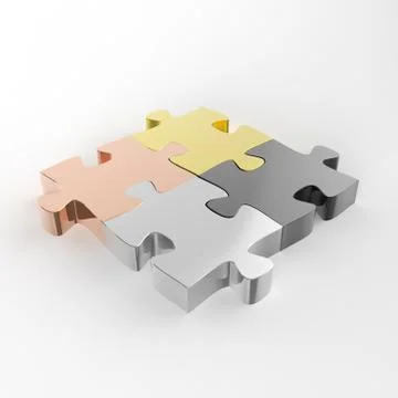 Puzzles partnership as concept Stock Illustration