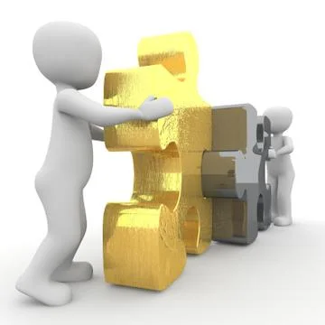 Puzzles push 5 Stock Illustration