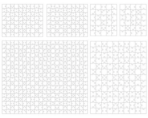 Puzzles, separate parts Stock Illustration
