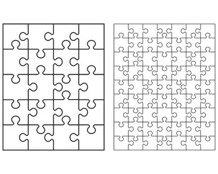 Puzzles, separate pieces Stock Illustration