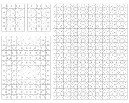 Puzzles, separate pieces Stock Illustration