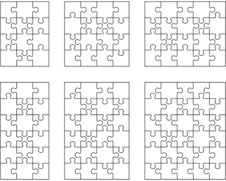 Puzzles, separate pieces Stock Illustration