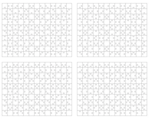 Puzzles, separate pieces Stock Illustration