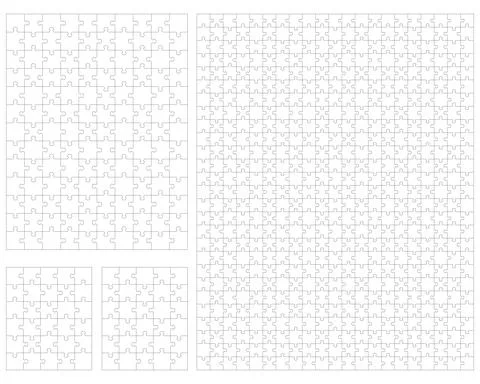 Puzzles, separate pieces Stock Illustration