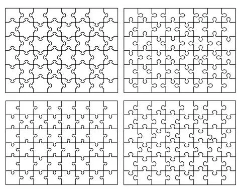 Puzzles, separate pieces Stock Illustration