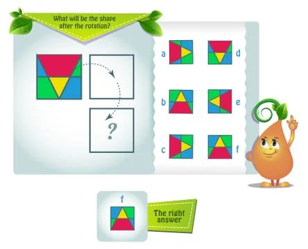 Puzzles  shape after the rotation Stock Illustration