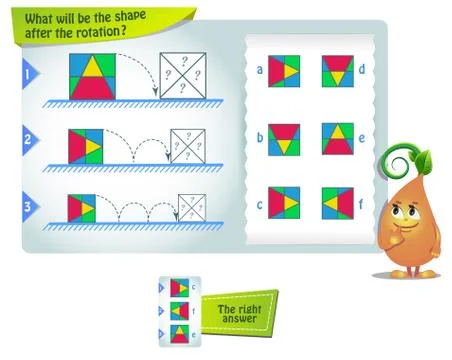 Puzzles shape  rotation Stock Illustration