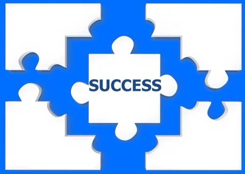 Puzzles in White Background Stock Illustration