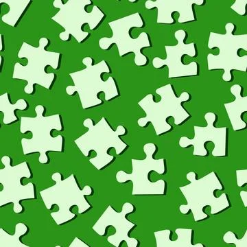 Puzzlestücke graphical seamless pattern design with puzzle pieces Copyrigh.. Stock Photos