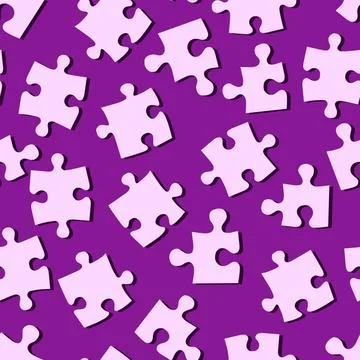 Puzzlestücke graphical seamless pattern design with puzzle pieces Copyrigh.. Stock Photos