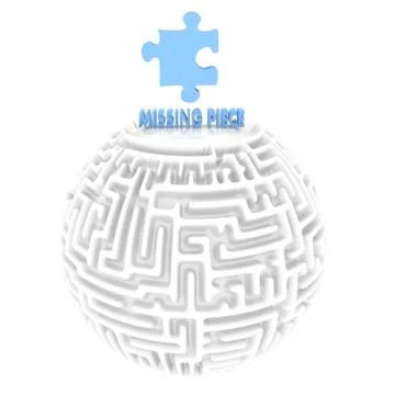 Puzzling missing piece pictogram Stock Illustration