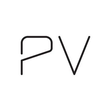 Pv initial letter vector logo icon Stock Illustration