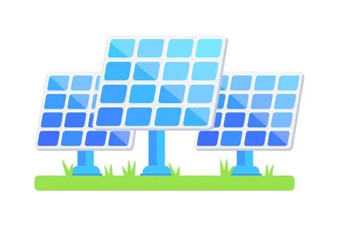 PV Solar battery panel. Renewable electric solar power. Vector illustration Stockillustratie